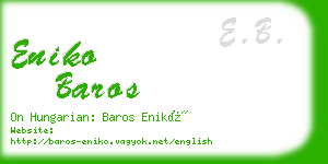 eniko baros business card